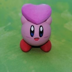 GreenBackground.jpg STL-Datei Kirby mit Herz・Design für 3D-Drucker zum herunterladen