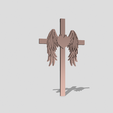 Shapr-Image-2022-11-23-200611.png Cross with heart and angel wings, Forever in our heart, Memorial statue, decorative religious gift, condoleance gift, Remembrance Gift