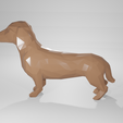 dogV23.png Low poly dog dachshund