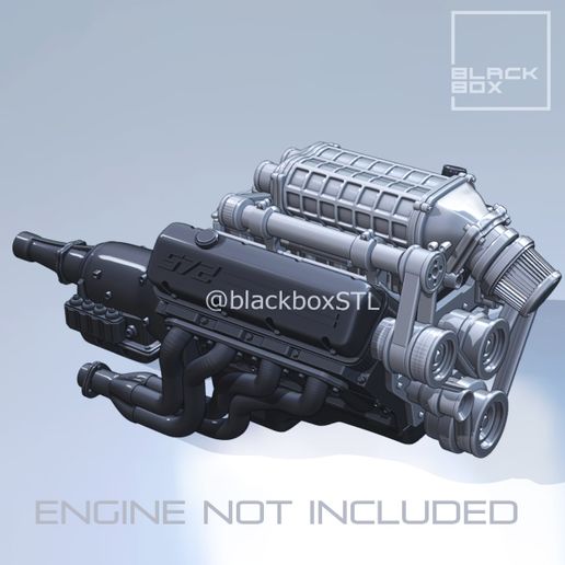 t1.jpg Файл 3D Комплект нагнетателя для 572 ENGINE 1-24th・Модель 3D-принтера для скачивания, BlackBox