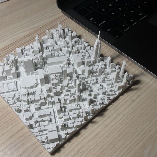 IMG_3486-copia.jpg STL file 3D Manhattan | Digital Files | 3D STL File | NYC 3D Map | 3D City Art | 3D Printed Landmark | Model of New York City Skyline | 3D Art・3D print design to download, 3dcityframes