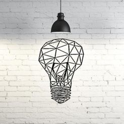 43.Light Bulb .jpg Free STL file Light Bulb Wall Sculpture 2D・Template to download and 3D print