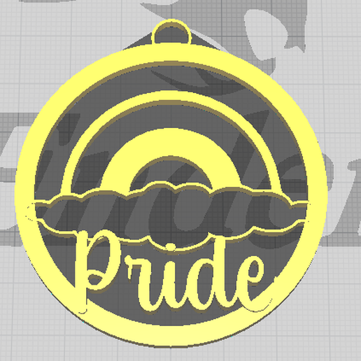 Pride Rainbow Earrings 3D model
