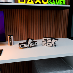 CS-GO.png Archivo STL gratis Decoración para jugadores de CS GO・Plan para descargar y imprimir en 3D