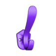 Hook.stl Clothes hanger - Coat hook - Peg - Wall hook - dobbeltknage