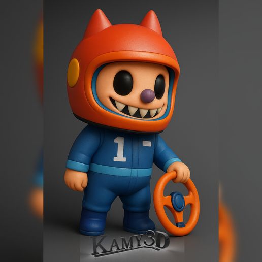 🎨 Labubu formula-one driver figure・Free 3MF File for 3D printing・Cults