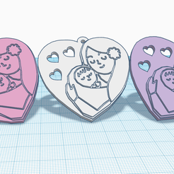imagen_2023-05-07_174747121.png Free STL file Mother's Day keychain/necklace/ring. May 10th・Design to download and 3D print