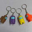 llaveros among 2.jpeg Free STL file among us keychain・3D printable object to download