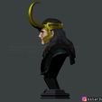 03.jpg LOKI Bust With Helmet - Tom Hiddleston - - Marvel - Avenger 3D print model