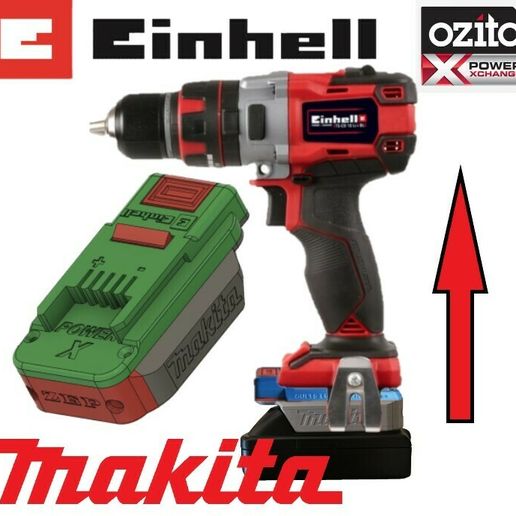 Thingiverse Ozito To Makita Battery Adapter đế Chuyển Pin Hilti