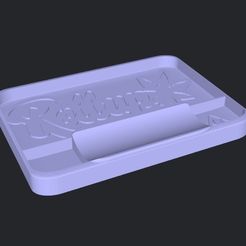 Captura-de-Pantalla-2023-03-16-a-las-23.23.41.jpg STL file WEED TRAY GRINDERKING ...WEED TRAY 180X130X18 MM. ROLLING TRAY. EASY PRINT PRINTING WITHOUT SUPPORTS READY TO PRINT・3D printable model to download