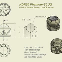 8mm-Phantom003.png STL file PHANTOM SLUG FOR HDR50・3D print model to download, Napperd