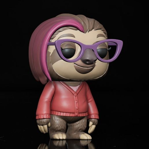 ♀️ Preguisila Zootopia Female Sloth Funko STL DMV Sloth Figure Cute 3D ...