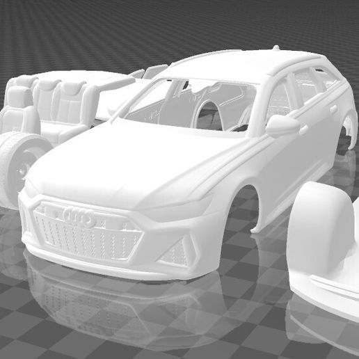 Captura-de-pantalla-2026-01-01-190727.jpg Audi RS6 Avant 2019 (C8) – Detailed Separate Parts Model Kit – STL for 3D Printing