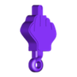 Middle finger keychain.stl Mini Flip Middle Finger Keychain