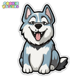 24_cutter.png SIBERIAN HUSKY HAPPY DOG COOKIE CUTTER MOLD