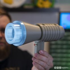 space_blaster_instagram_01.jpg Бесплатный STL файл Human Scale Working LEGO Space Blaster Toy with Sounds and Lights・Дизайн 3D-принтера для скачивания