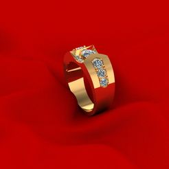 1.jpg STL file Man Wedding Diamond Ring R9・3D printer design to download