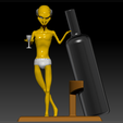 RENDER 2.png STL file Mr. Burns Naked Wine Holder・3D printable design to download