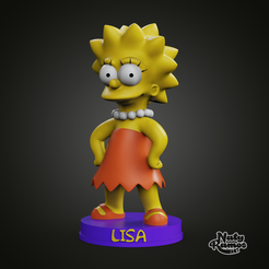 LISA494.png STL file LISA SIMPSON・3D print design to download