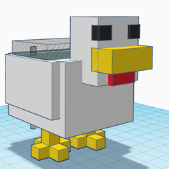 dfgfdgfd.png STL file Minecraft Chicken Flowerpot・3D print model to download, DJjuanlpdb
