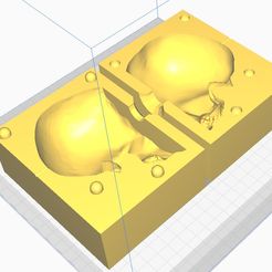 2per.jpg Datei STL Skull Mold for Candles・Modell für 3D-Druck zum herunterladen