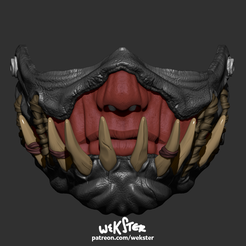 6_.png STL file Primal mask - single and multimaterial・3D printer design to download