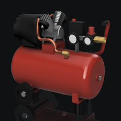 Kompresor-v15.png STL file Air compressor 50l 1/24 for diorama・Model to download and 3D print