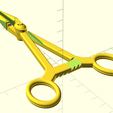 Generic Forceps.PNG Fully 3D Printed Locking Forceps / Hemostats with Interchangeable Tips