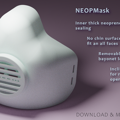 Mod_small.png Free STL file [NEOPMask] - Respirator mask with removable filter・3D printer design to download