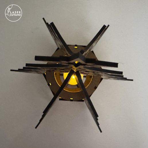 🎄 Christmas Tree Lamp -Laser Cut Template・ 3D File for CNC machining ...