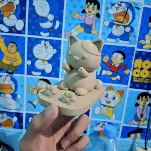 20251209_092032.jpg Suporte de telemóvel para gato kawaii Modelo para impressão 3D