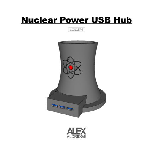 Nuclear Power USB Hub 3D model