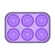 cookie01_six_pos.stl 21 Cookie Mould Collection - Biscuit Silicon Molding