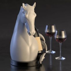IMG_20230801_141736_170.jpg Majestic Horse Wine Holder 3D printed