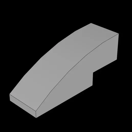 Lego Compatible (50950.dat) Slope Brick Curved 3 x 1 | 3D Printable STL