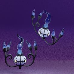 chandelure-render.jpg Pokemon - Chandelure with 2 poses