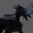 0024.png Beast dragon  - rigged/posable stl file included