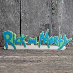 3D-MULTICOLOR-LOGO/SIGN - Rick und Morty