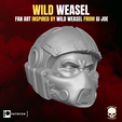 WILD WEASEL PUN 3 jest | Wild Weasel fan art head for action figures