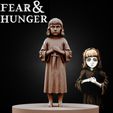 001-GIRL.jpg 6-PACK FEAR AND HUNGER MAIN CHARACTERS tabletop D&D RPG miniature set - масштаб STL Fan Art