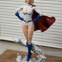 DSC_0045.jpg 3D-Datei Power Girl Fan Art Statue 3d Printable・3D-druckbares Design zum Herunterladen
