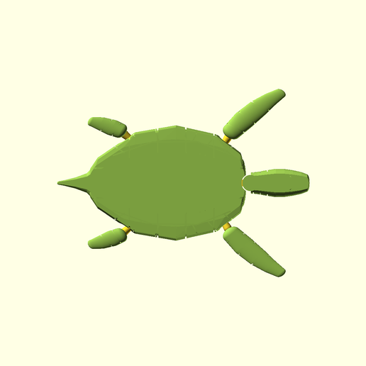 Belly-view-of-articulated-sea-turtle-showing-flat-plastron-ball-jointed-flippers-and-swinging-head-r.png Braille Sea Turtle Counting Abacus. Print in Place Articulated Turtle with Sliding Number Tiles in the Shell Rim and Braille Word Plate, Parametric OpenSCAD, with Flexi Braille Turtle Variant