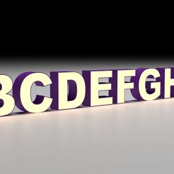 a1.jpg Archivo STL Letras para letreros luminosos・Diseño de impresora 3D para descargar