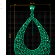Size.png filigree flower pendent 3d printable model