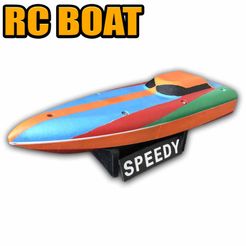 3d-printed-rc-boat-Main.jpg STL-Datei RC-Boot - SPEEDY・3D-druckbare Vorlage zum herunterladen