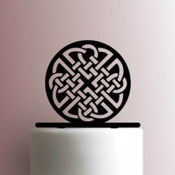 JB_Celtic-Knot-225-A927-Cake-Topper.jpg STL file CELTIC KNOT TOPPER・3D printable model to download