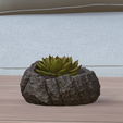 cozy_living_room_baked.png Modern Stone Bowl Planter