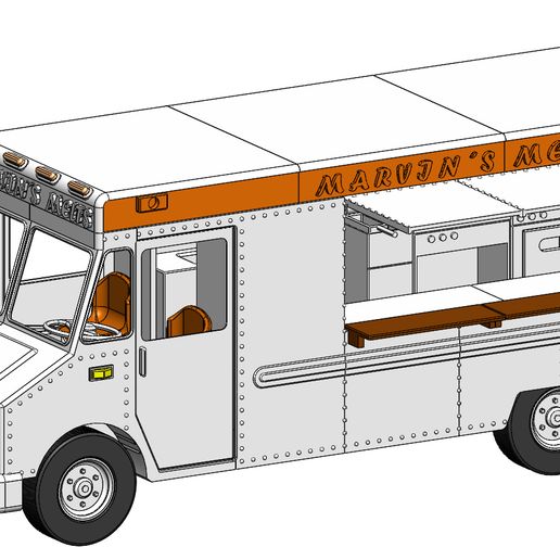 Roadblock food van and Chevi deliveri van