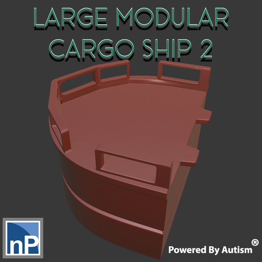 🚢 Large Modular Cargo Ship 2・ 3D File for 3D printing・Cults